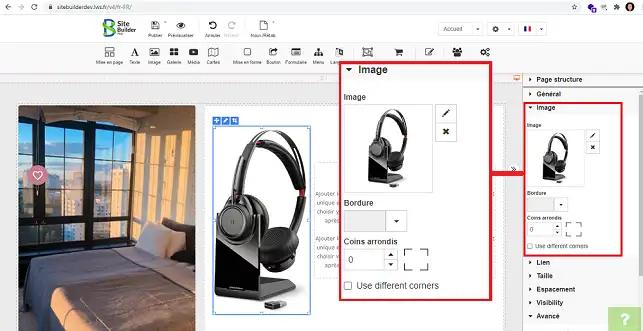 Comment insérer et modifier une image sur SiteBuilder Pro?