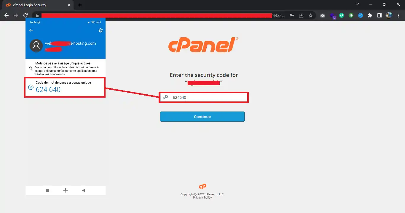 Configurer l'authentification à deux facteurs (2FA) sur cPanel