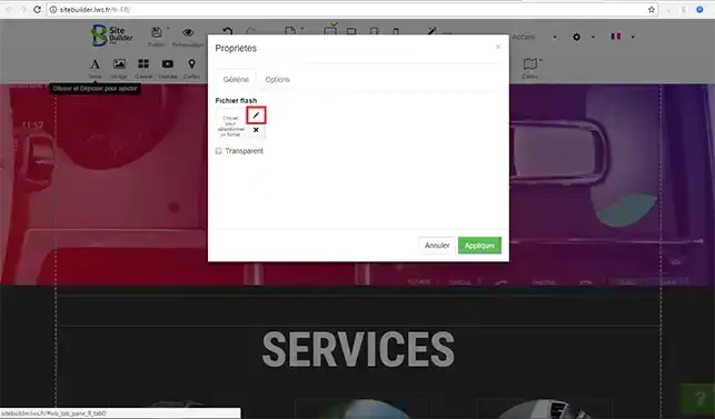 Comment insérer une vidéo Flash sur SiteBuilder Pro ?