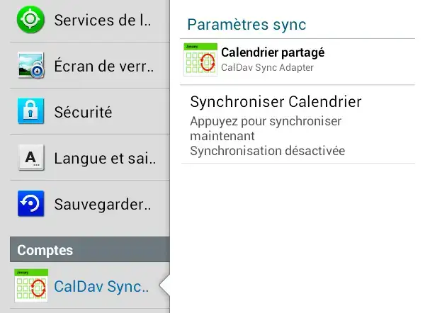 Comment configurer mon calendrier partagé sous Android ?