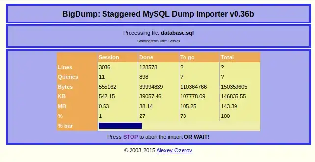 Comment importer une base de donnée MySQL volumineuse